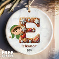 Custom Initial Ornament Personalized Family Name Ornament