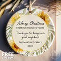 Neighbor Christmas Ornament Neighbor Keepsake Custom