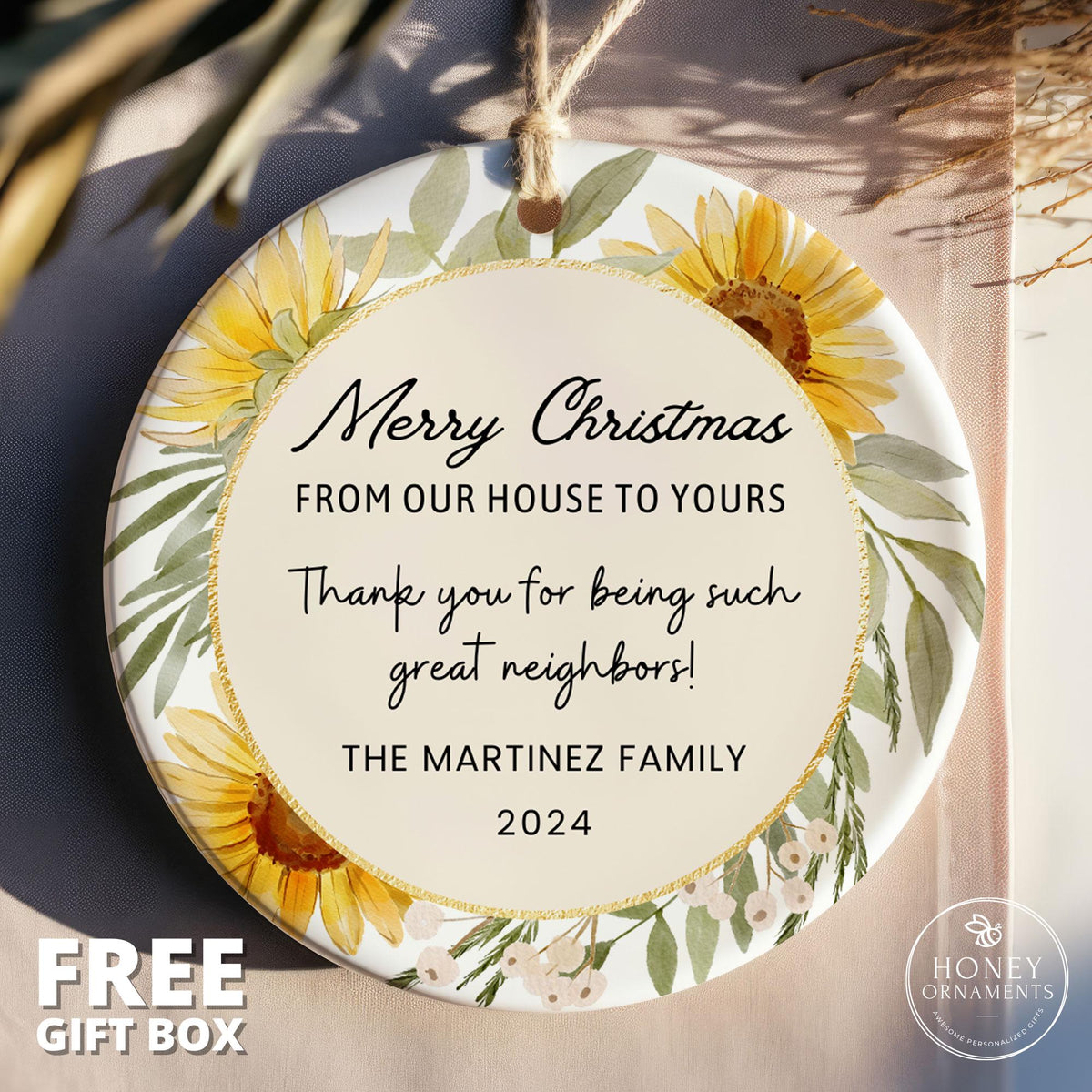 Neighbor Christmas Ornament Neighbor Keepsake Custom