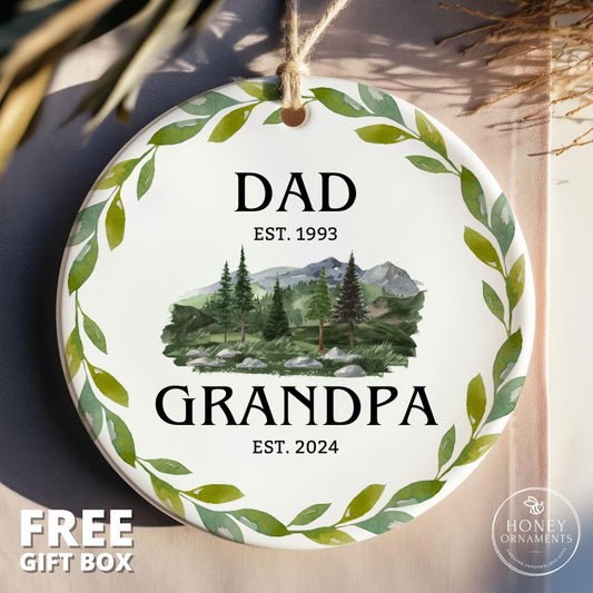 New Grandpa Gift - First Time Grandpa - Promoted to Grandpa Ornament - Baby Announcement - Future Grandpa - Father's Day - Pregnancy Reveal