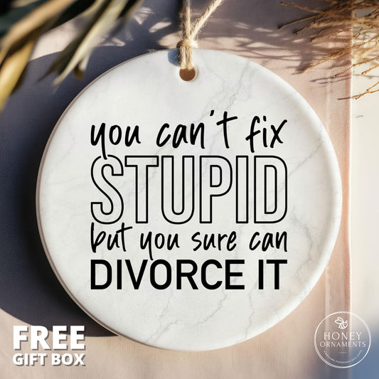 Divorce Gift - Breakup Gift - Divorce Gift for Her - Divorce Party - Funny Divorce Gift - Newly Divorced Celebration - Christmas Ornament
