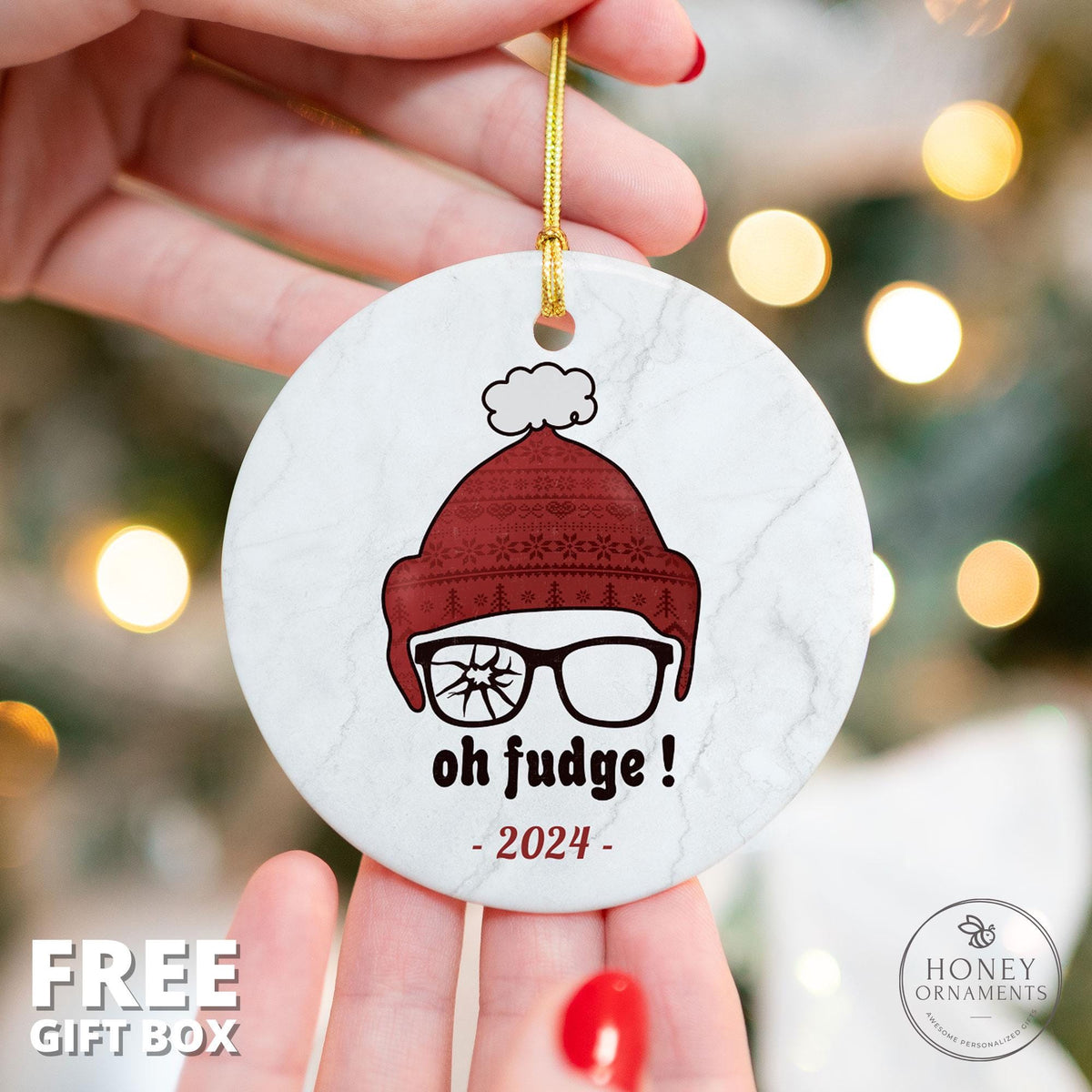 Oh Fudge Ornament Funny Christmas Gift Funny Holiday Gift Family Christmas Gift White Elephant Gift Secret Santa Gift Funny Ornament Gag
