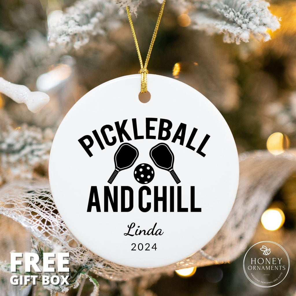 Personalized Pickleball Ornament: 'Pickleball and Chill' - photo 2