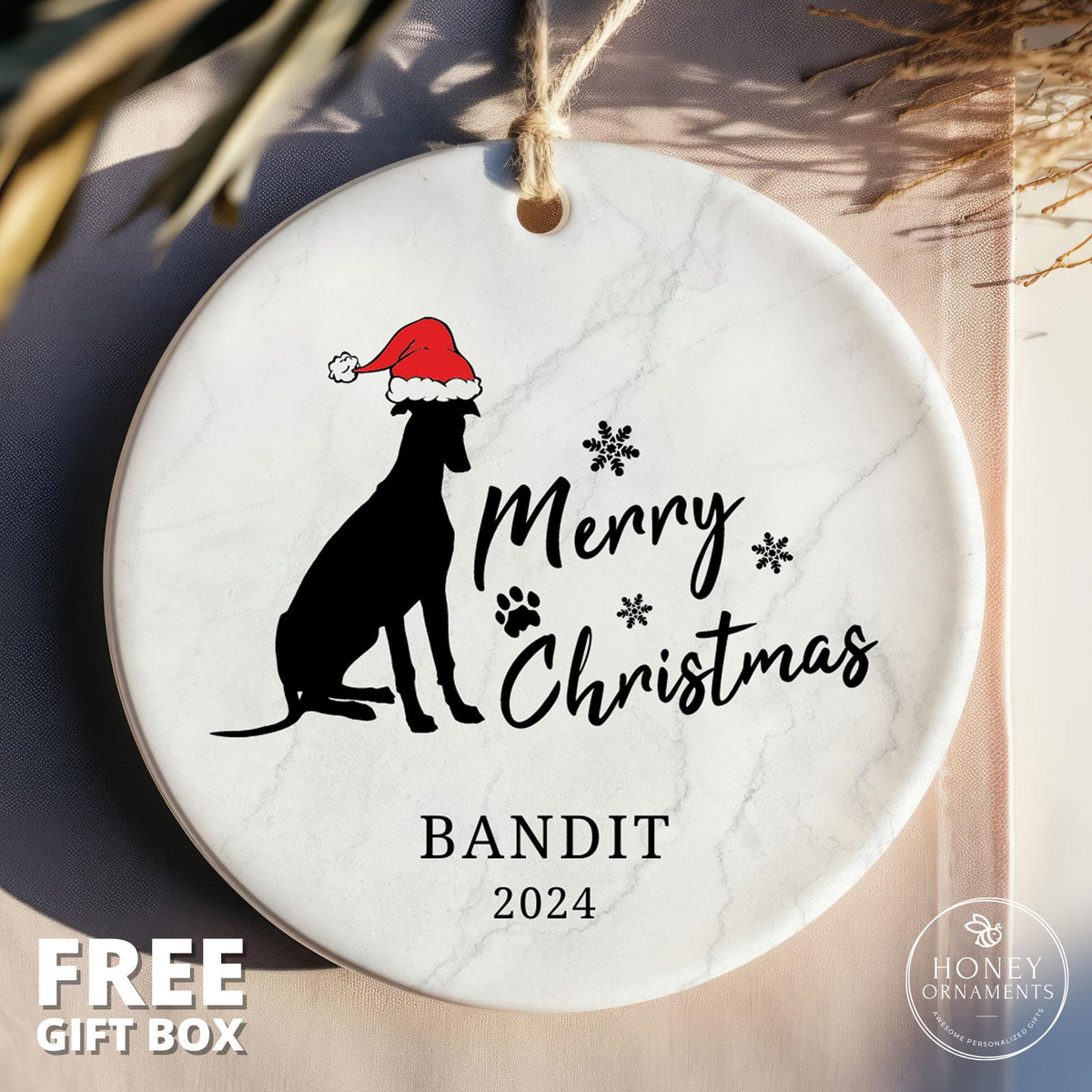 Greyhound Ornament, Italian Greyhound Gift, Greyhound Mom, Greyhound Memorial, Greyhound Christmas, Greyhound Dad Gift, Greyhound Lover Gift
