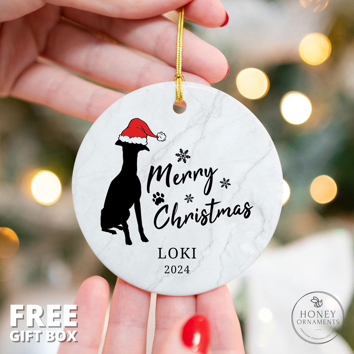 Whippet Ornament - Whippet Christmas - photo 2