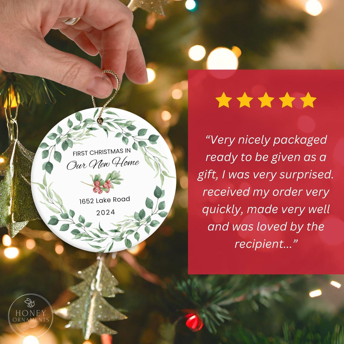 First Home Ornament 2026, Our First Christmas in New Home Ornament, Housewarming, First House Ornament, New Address Ornament, Personalized