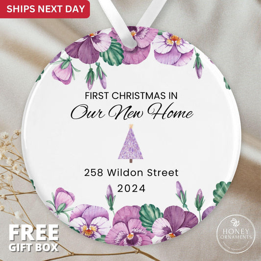 Personalized New Home Ornament, First Christmas, Housewarming Gift