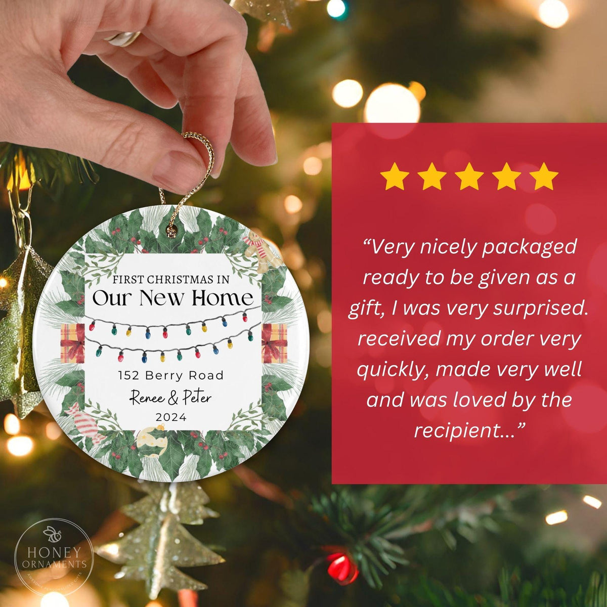 First Christmas In Our New Home Ornament, New Home Gift, First New Home Christmas Tree Decoration, New House Keepsake, Couples New Home Gift