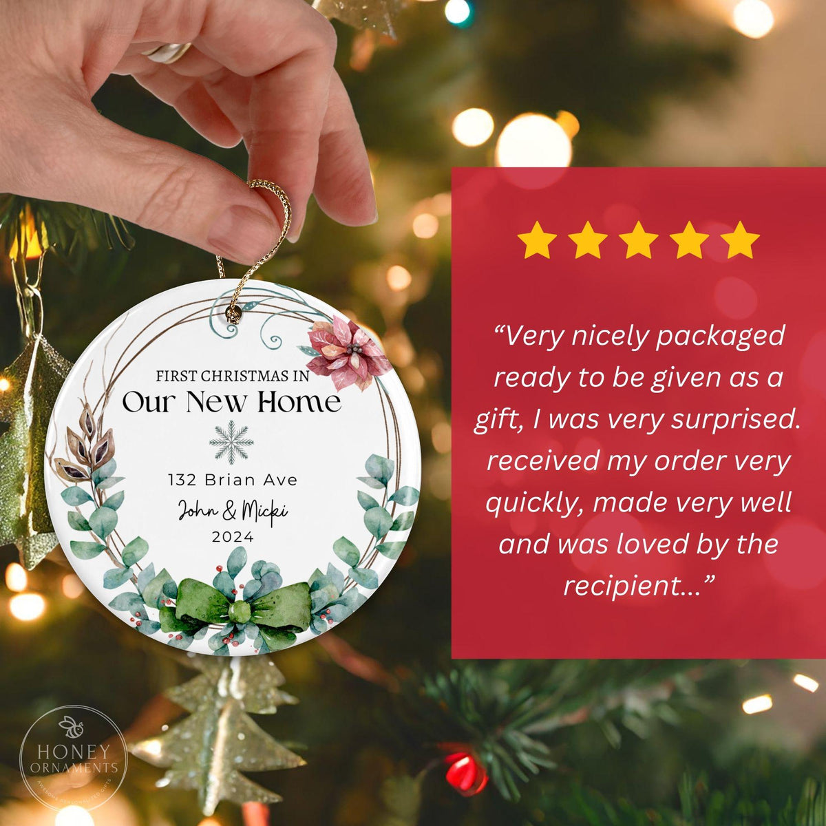 Personalized New Home Christmas Ornament - photo 2