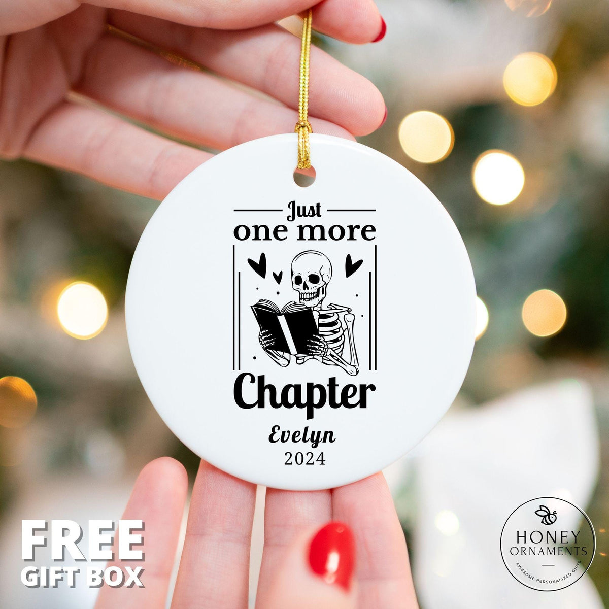 Just One More Chapter Ceramic Book Ornament - photo 2