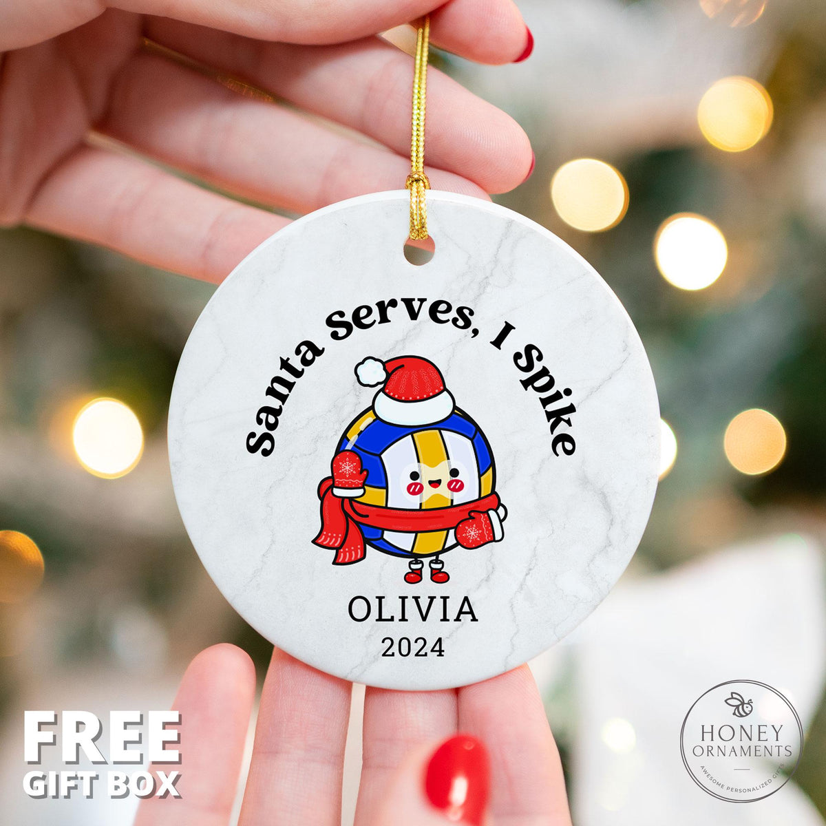 Personalized Volleyball Ornament - photo 2