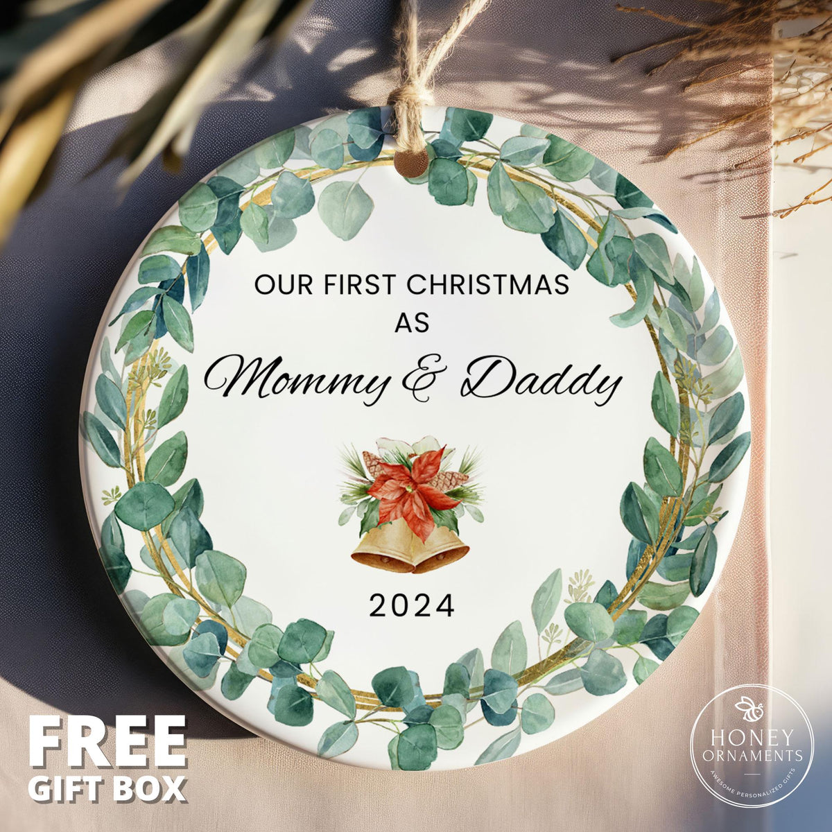 New Parents Ornament, New Parents Gift, Baby Announcement, New Mom and Dad, Gift for New Parents, Baby Shower Gift, New Baby Ornament, 2026