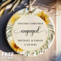 Personalized Engaged Ornament - First Christmas Engaged
