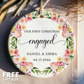 Personalized First Christmas Engaged Ornament - Engagement