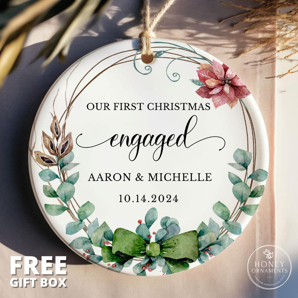 Personalized Engagement Ornament - Couple