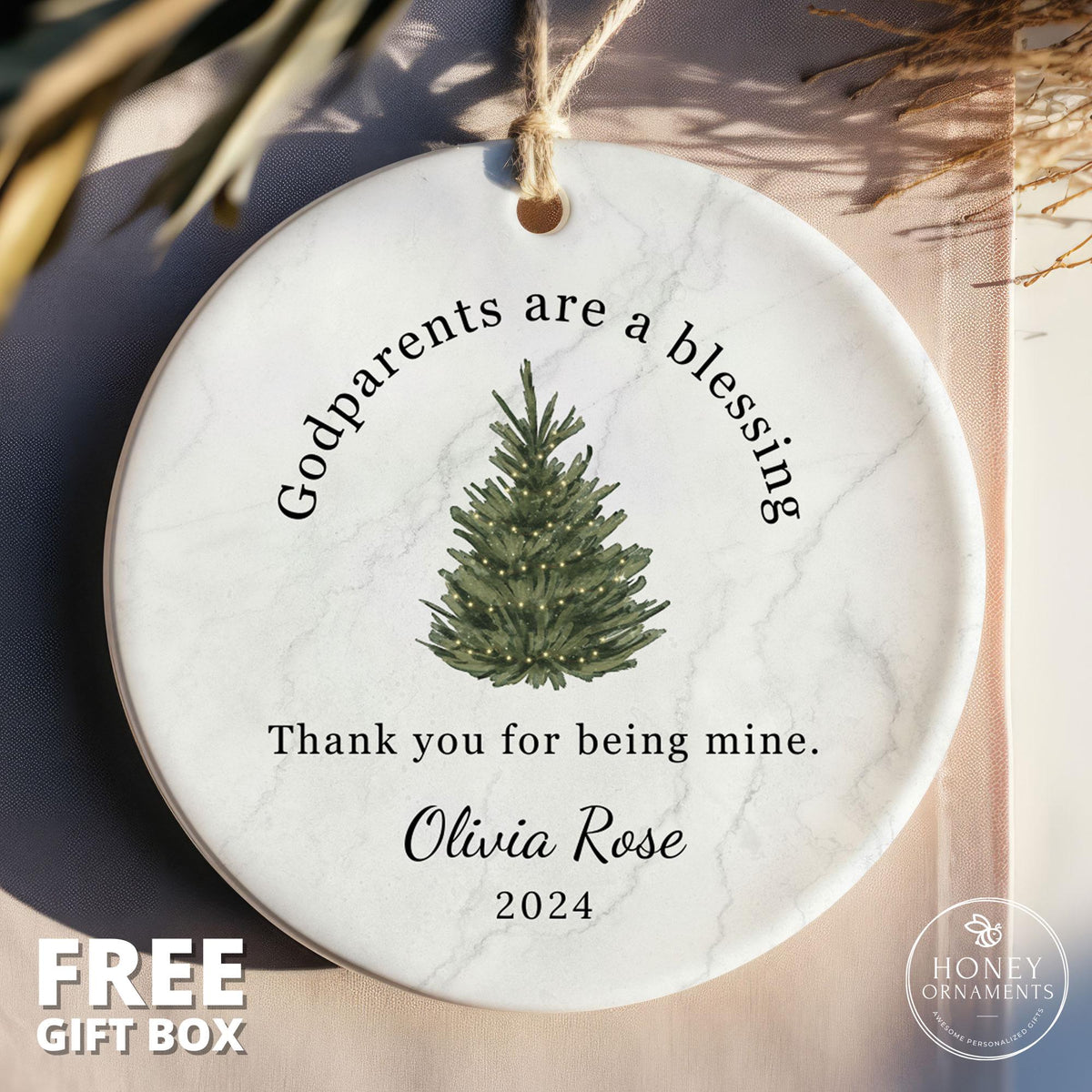 Godparents Gift from Godchild - Godparents Ornament