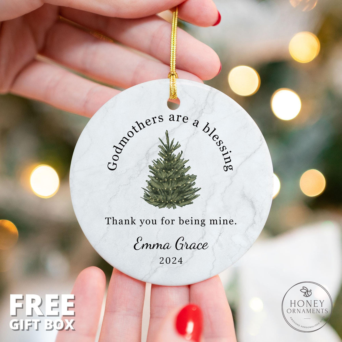 Godparents Gift from Godchild - Godparents Ornament - photo 2
