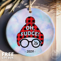 Oh Fudge Ornament Funny Holiday Gift Funny Christmas Gift