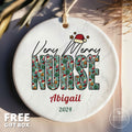 Very Merry Nurse Christmas Ornament Nurse Gift Custom Nurse
