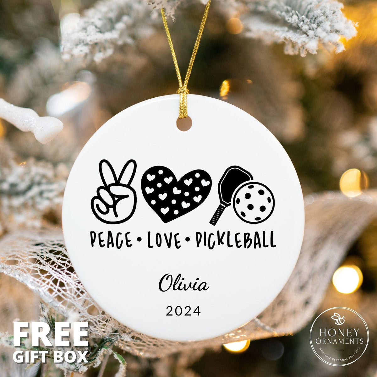Pickle Ball Ornament - Custom Pickleball Decor - photo 2