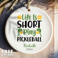 Pickle Ball Ornament - Pickleball Gift for Her