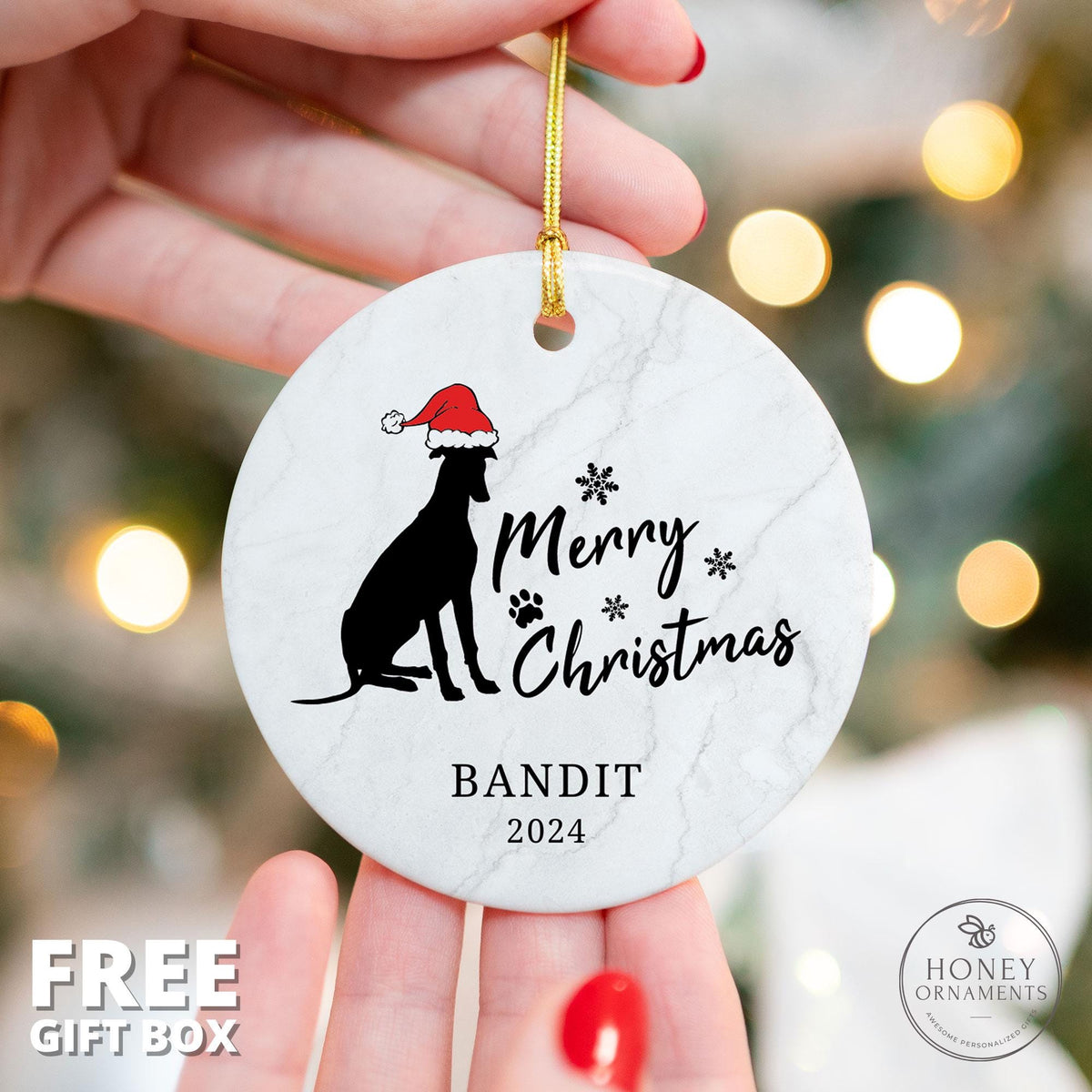 Greyhound Ornament, Italian Greyhound Gift, Greyhound Mom, Greyhound Memorial, Greyhound Christmas, Greyhound Dad Gift, Greyhound Lover Gift