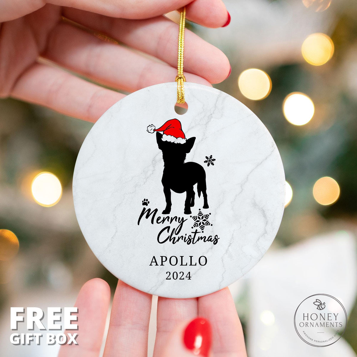 Chihuahua Ornament, Chihuahua Christmas Gift, Chihuahua Dad Gift, Chihuahua Mom Gift, Chihuahua Owner Gift, Chihuahua Lover Gift Custom