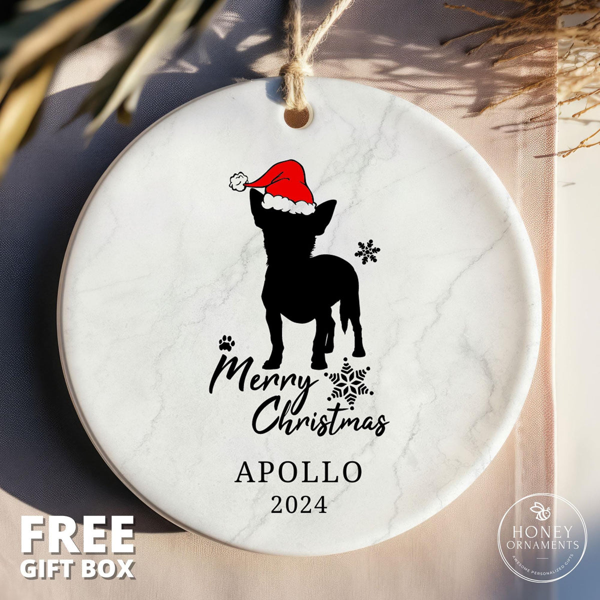Chihuahua Ornament, Chihuahua Christmas Gift, Chihuahua Dad Gift, Chihuahua Mom Gift, Chihuahua Owner Gift, Chihuahua Lover Gift Custom