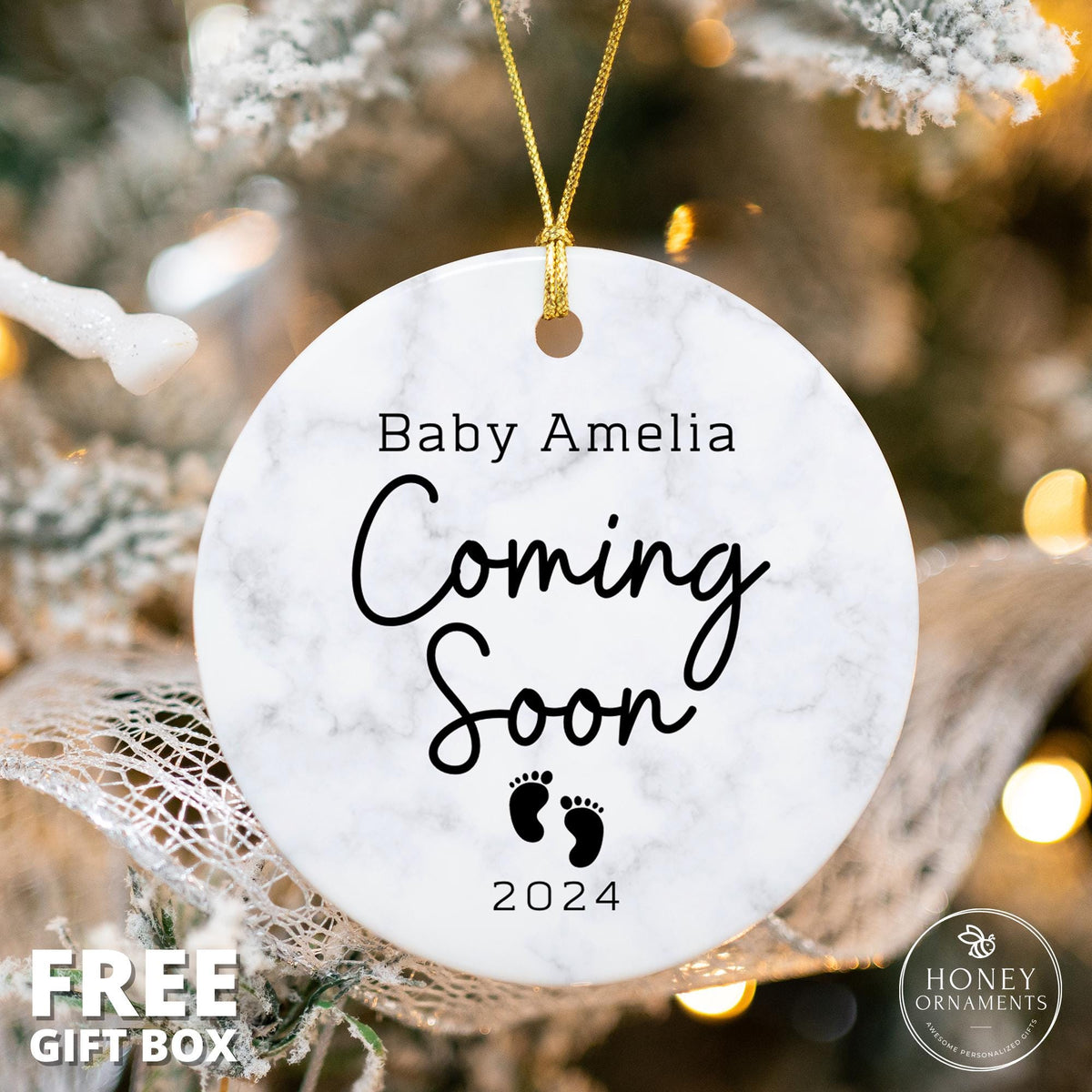 Baby Coming Soon Ornament - photo 3