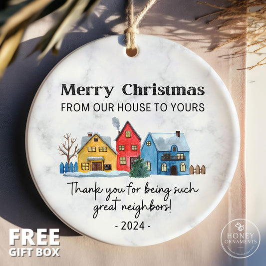 Neighbor Christmas Ornament, Christmas Gift for Neighbor, Best Neighbor Ever Gift, Appreciation Gift, Thank You Ornament, New Neighbor Gift