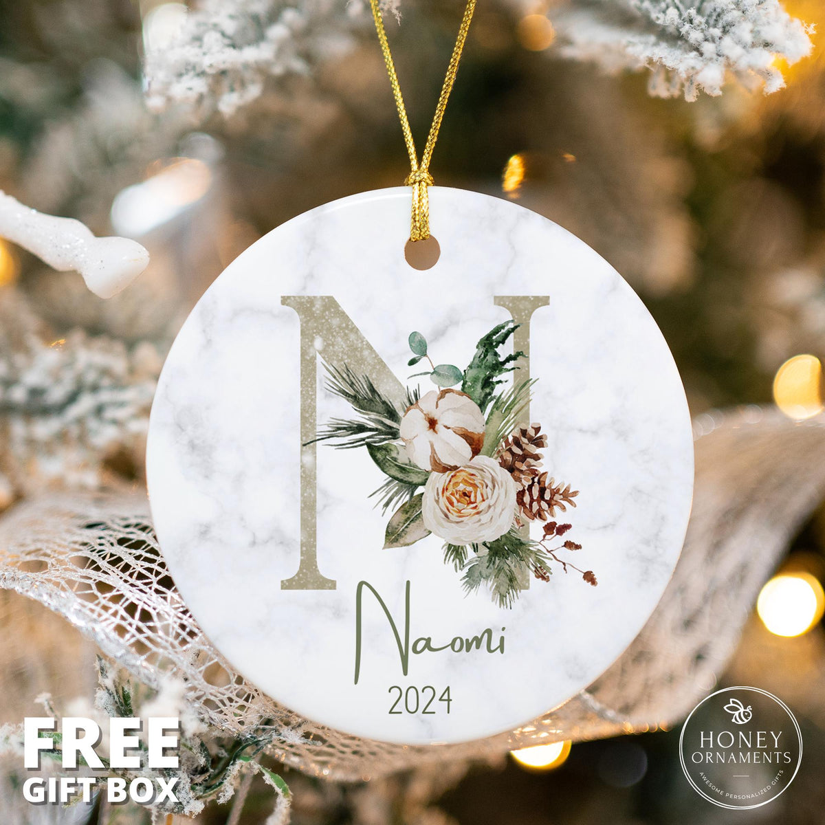 Personalized Letter Name Ornaments, 2026 Family Ornament, Custom Initial Ornament, Christmas gift, Family Keepsake, Monogram Ornament