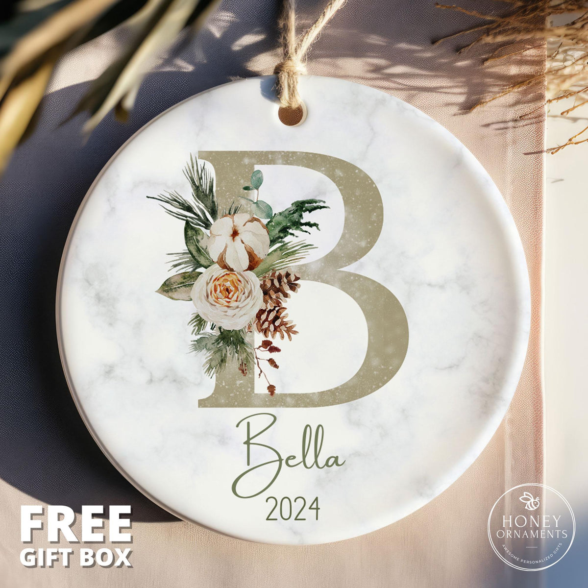Personalized Letter Name Ornaments, 2026 Family Ornament, Custom Initial Ornament, Christmas gift, Family Keepsake, Monogram Ornament