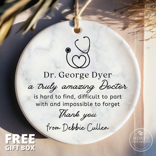 Thank You Gift for Doctor, Doctor Appreciation Gift, Doctor Gift, Doctor Thank You Ornament, Doctor Retirement Gift, Doctor Christmas Gift