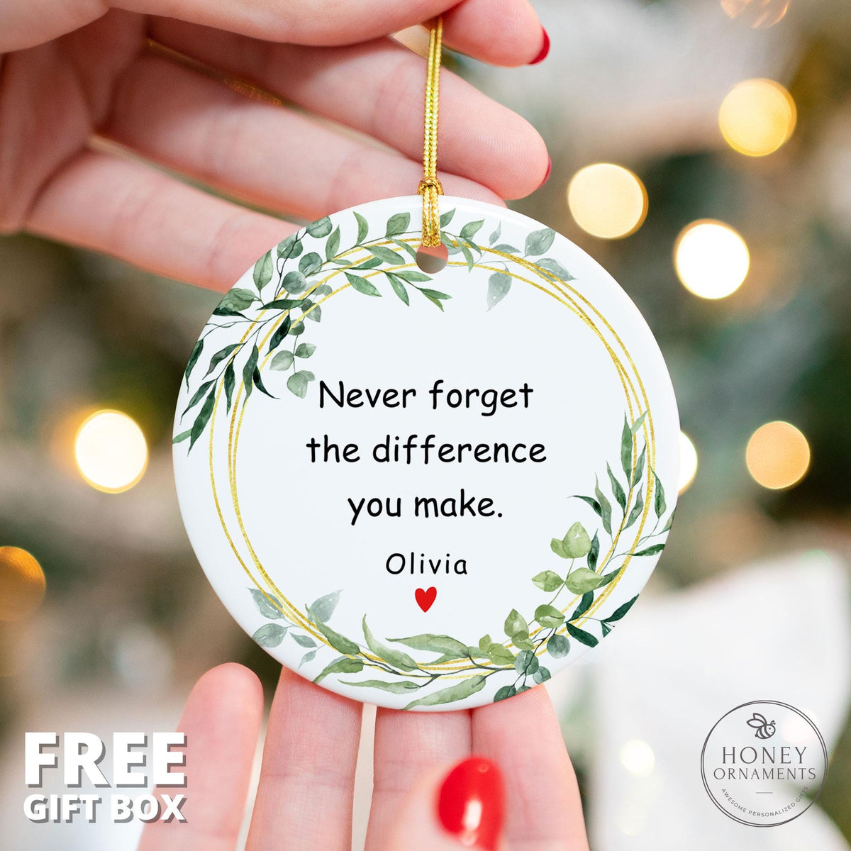 Thank You Ornament, Thank You Christmas Gift for Teacher, Personalized Teacher Keepsake, Appreciation Gift for Coworkers 2026, Employee Gift