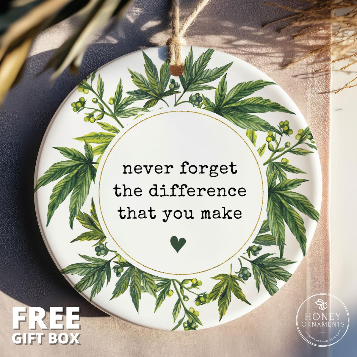 Personalized Thank You Ornament, Employee Teacher Appreciation Gift