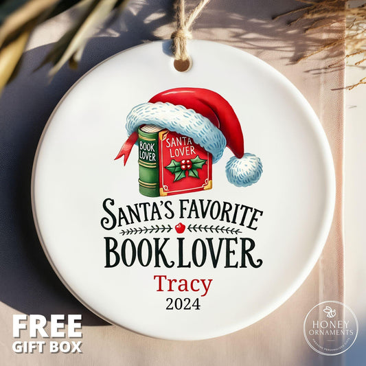 Book Worm Gift for Her, Book Lover Gift for Women, Bookworm Gifts for Kids, Bookish Gifts Box, Personalized Gift for Reader Gifts, Ornament