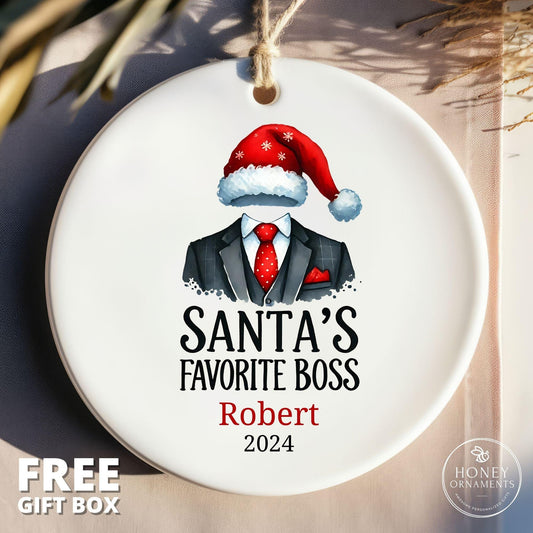 Boss Gifts for Men, Funny Boss Gift for Him, Boss Christmas Gift for Boss, Boss Appreciation Gift, Best Boss Ever Ornament, Male Boss Gift