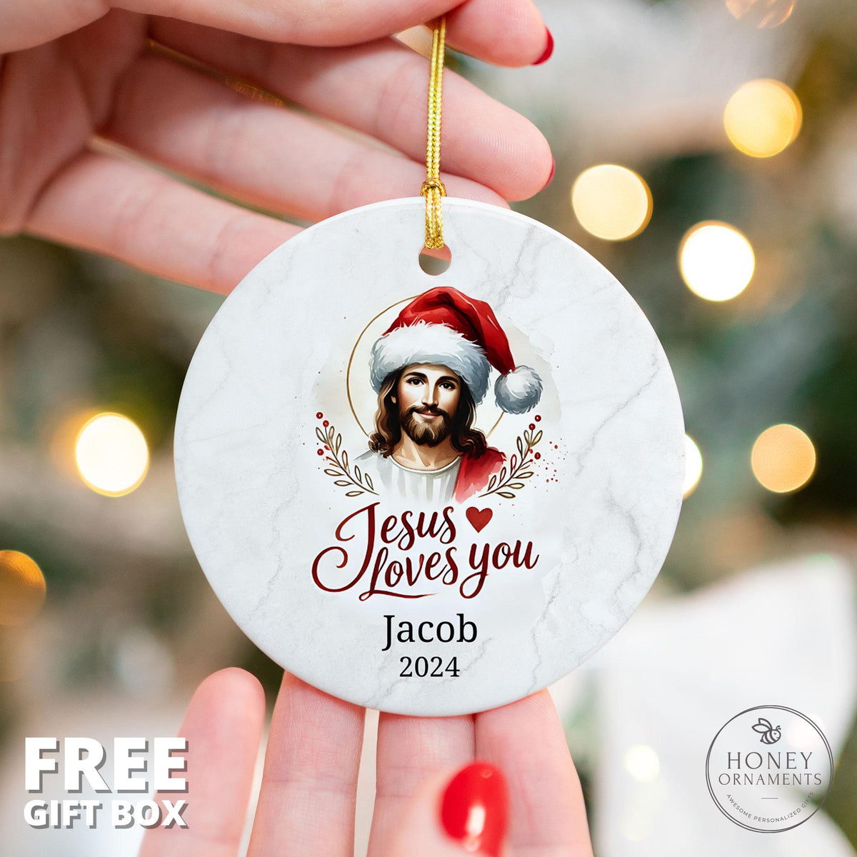 Jesus Loves You Ornament - Christian Gifts for Her - photo 2