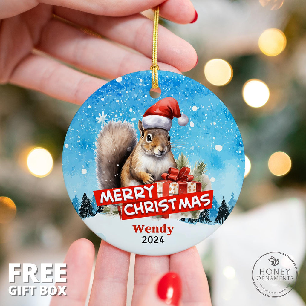 Dinosaur with Santa Hat Personalized Ornament - photo 5