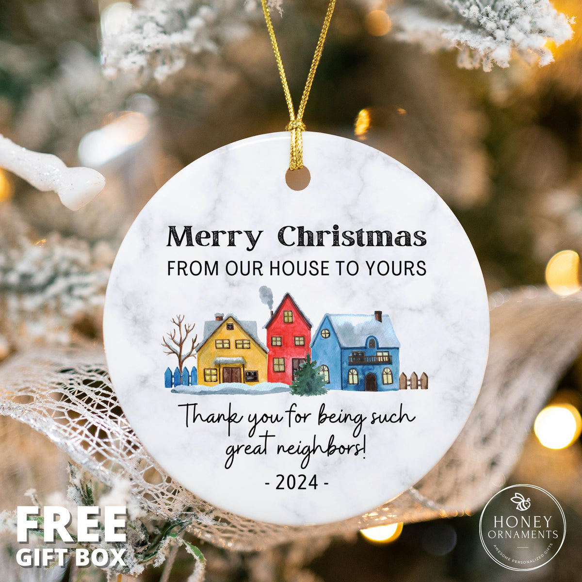 Neighbor Christmas Ornament - Christmas Gift for Neighbor - photo 3