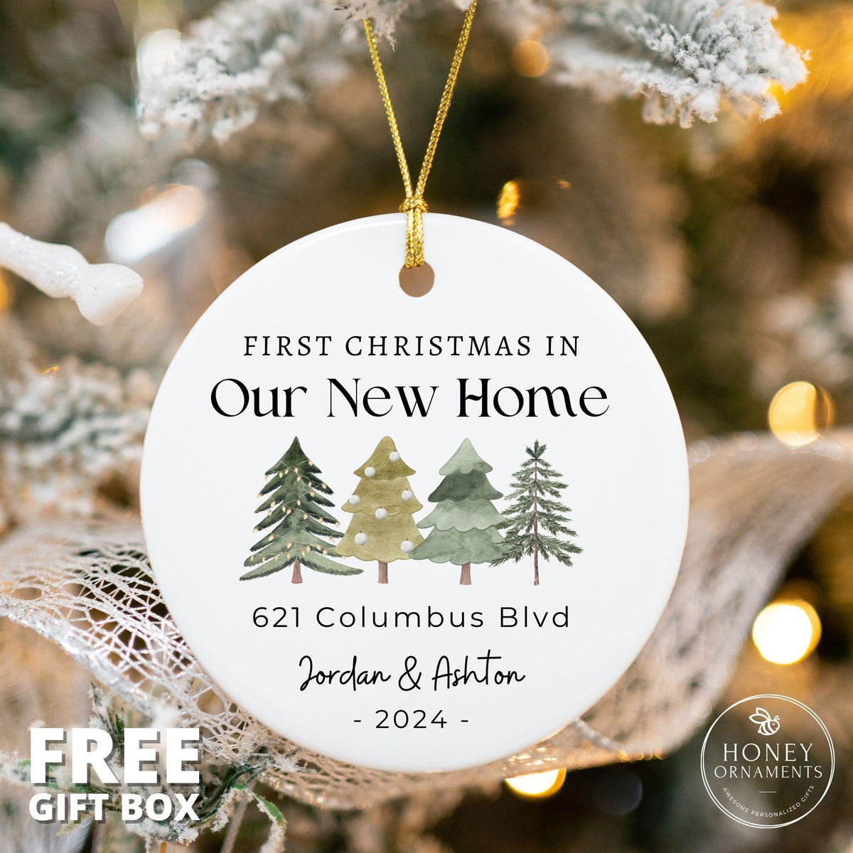New Home Ornament, First Christmas in Our New Home Ornament 2026, Our First Home Keepsake, Custom New House Christmas Ornament, Personalized