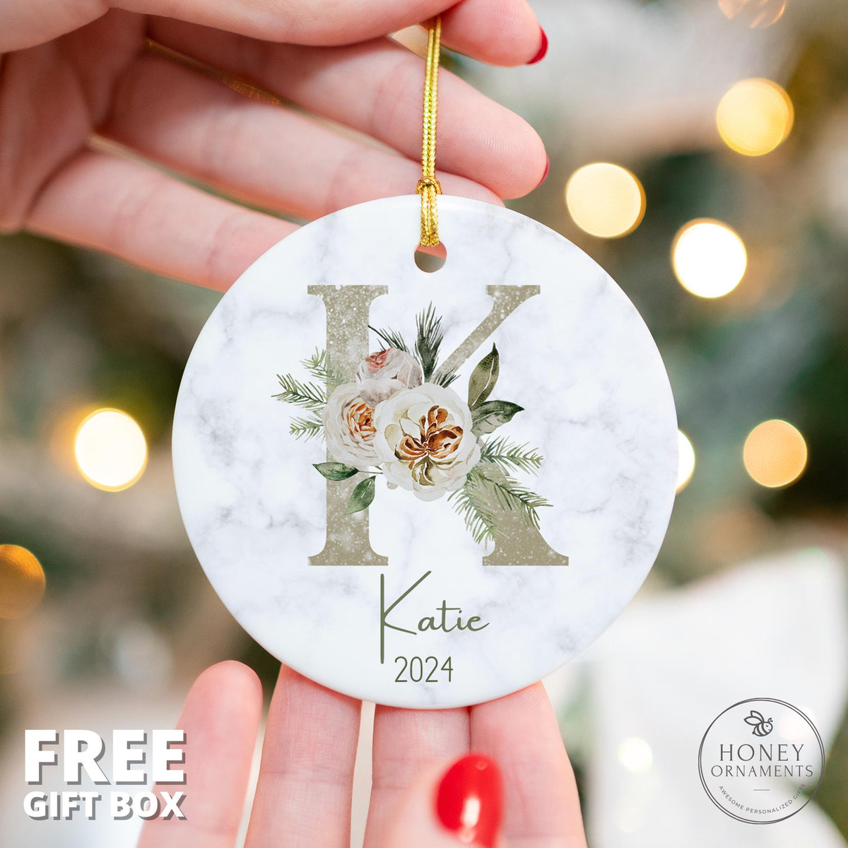 Personalized Letter Name Ornaments, 2026 Family Ornament, Custom Initial Ornament, Christmas gift, Family Keepsake, Monogram Ornament