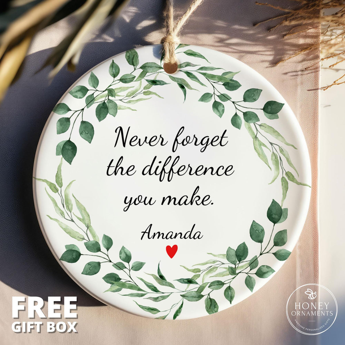 Personalized Thank You Ornament