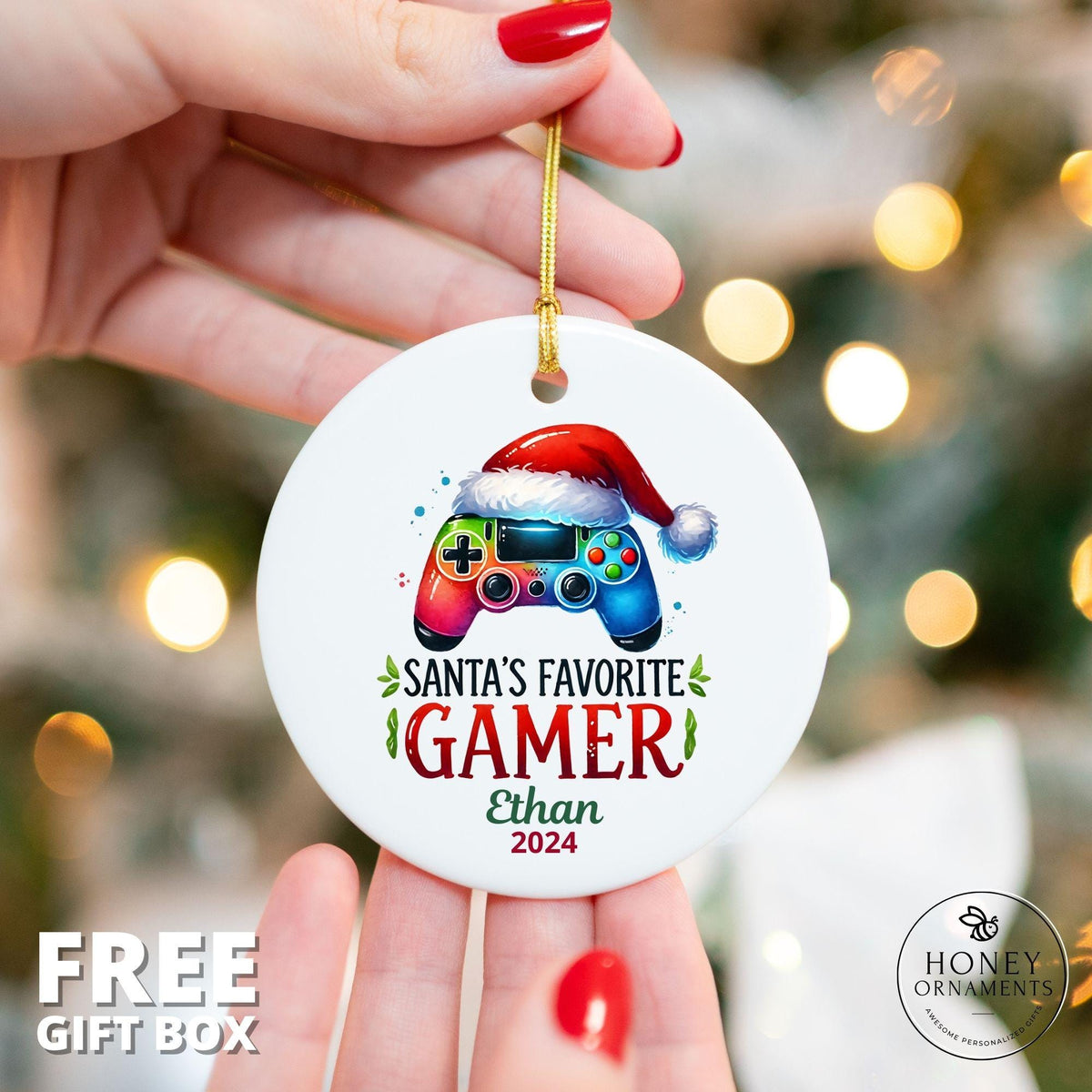 Santa's Favorite Gamer Gifts for Boyfriend Gift for Game Lover Gift for Kids Video Gamer Gifts for Teen, Gaming Gifts for Him, Personalized
