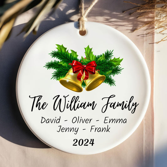 Personalized Family Christmas Ornament 2026 | Custom Holiday Tree Decor | Family Name Ornament | Christmas Gift Keepsake | Xmas Decoration