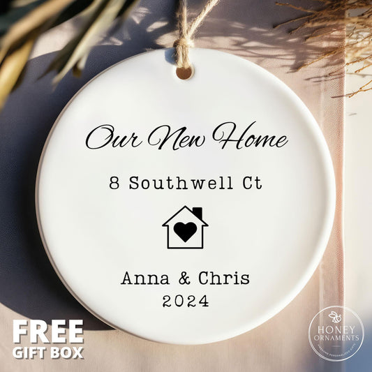 Personalized New Home Ornament – Custom Address & Names, Ceramic Keepsake Gift (2026)