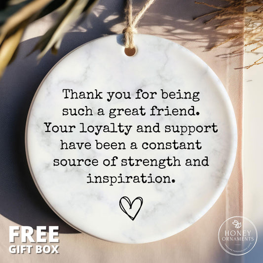 Best Friend Gift Ornament, Friendship Appreciation Christmas Ornament - Thank You Gift for Friends - Thoughtful Gift for Her, Birthday Gift