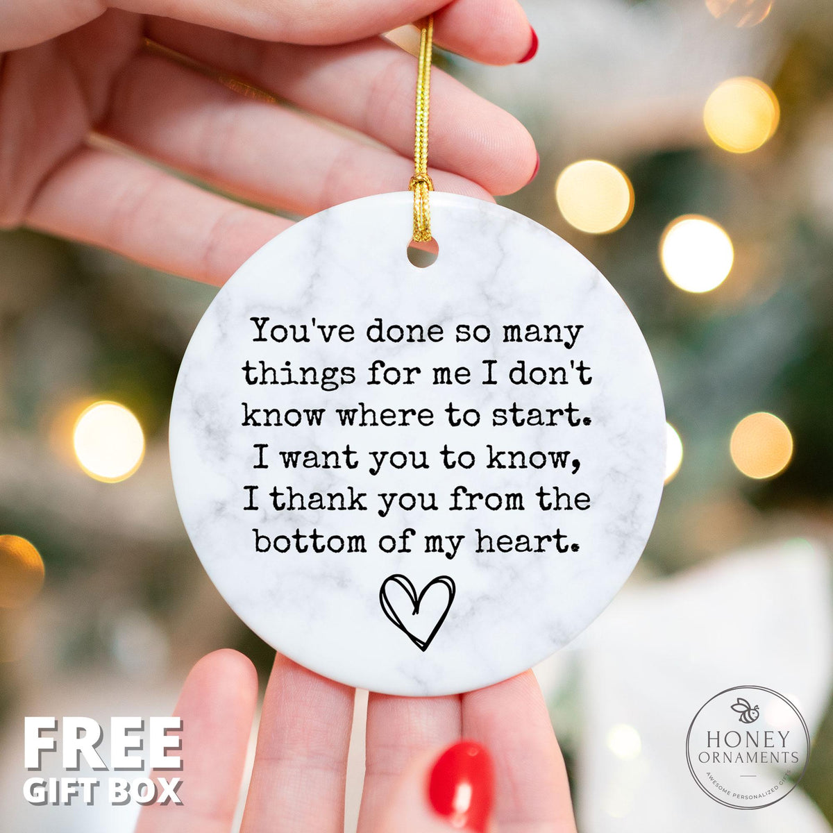 Personalized Thank You Ornament for Teacher - photo 2