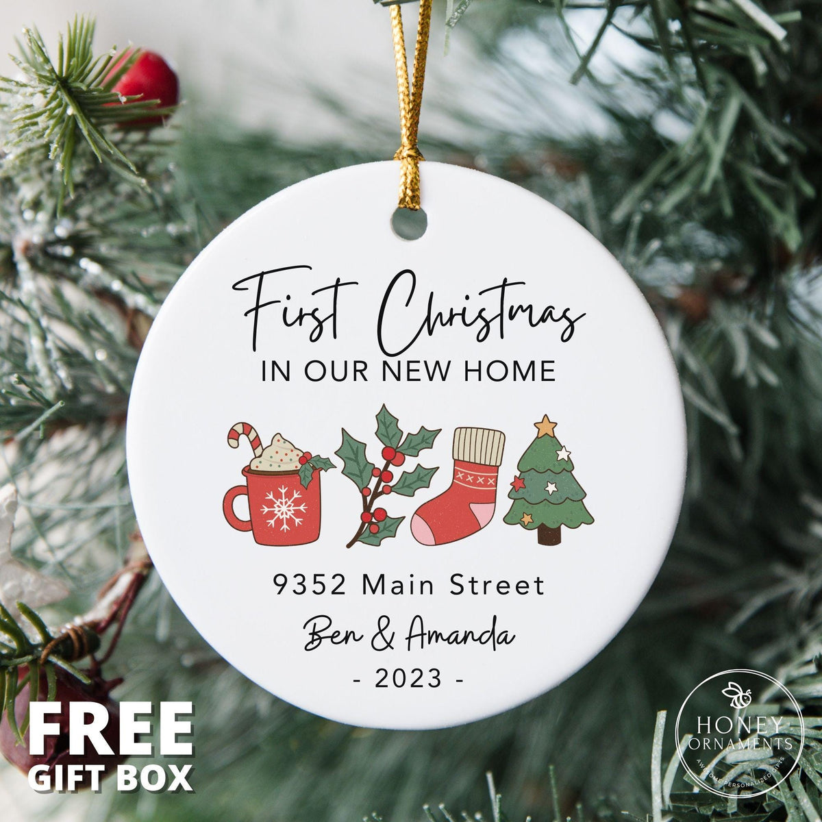 New Home Ornament, First Christmas in Our New Home Ornament 2026, Our First Home Keepsake, Custom New House Christmas Ornament, Personalized