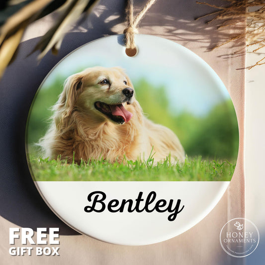 Personalized Dog Ornament, Custom Dog Christmas Ornament, Pet Memorial Gifts, Dog Mom Gifts, Gifts for Dog Lovers, Dog Photo Christmas Gifts